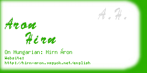 aron hirn business card